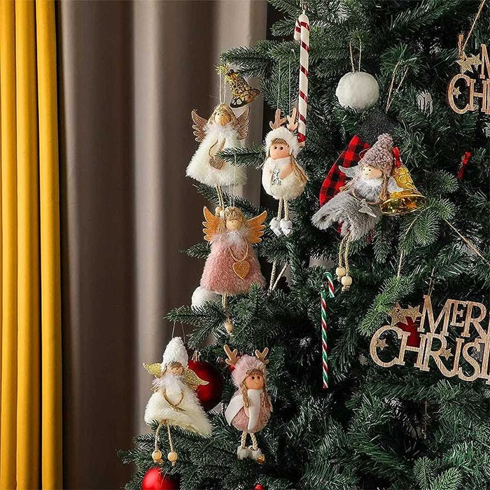 Yılbaşı Ağaç Pembe Renkli Süsü Melek