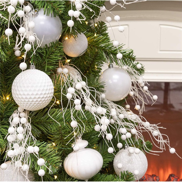 Yılbaşı Ağacı Beyaz Dekorasyon Stick Dal