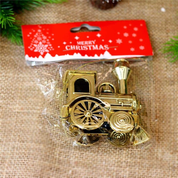 Yılbaşı Ağacı Gold Tren Asma Süs