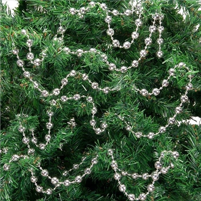 Yılbaşı Ağacı Gümüş Renkli Zincir Süs