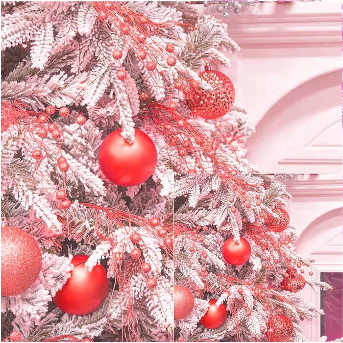 Yılbaşı Ağacı Kırmızı Dekorasyon Stick Dal