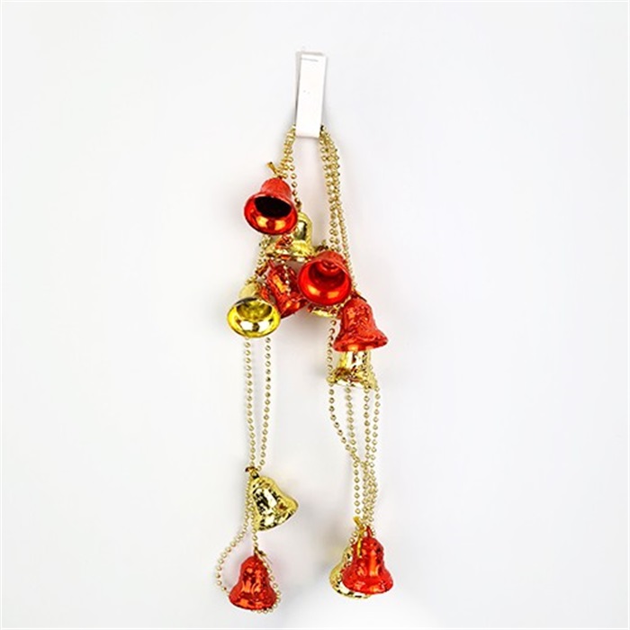 Yılbaşı Ağacı Kırmızı Gold Çan Zincir Süs