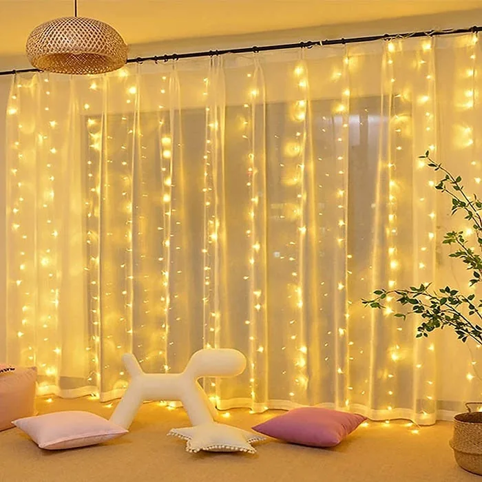 Yılbaşı Akan Perde  Led Işık 2 X 2 
