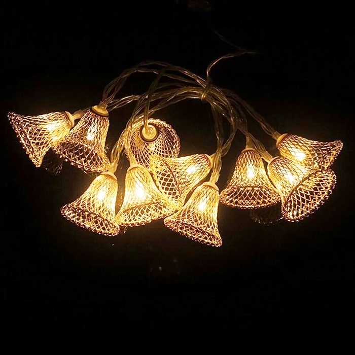 Yılbaşı Çan Şeklinde Metal Şerit Led Işık