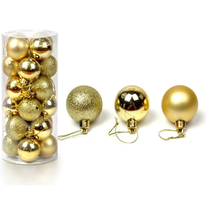 Yılbaşı Ağacı Mini Gold Renkli Top Süs