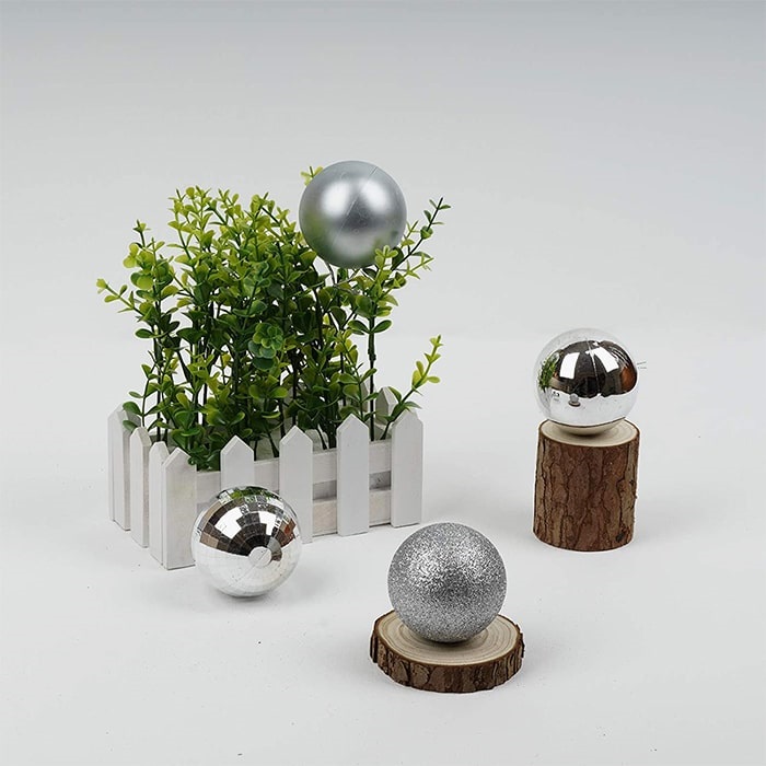 Yılbaşı Gümüş Top Ağaç Süs 16 Adet 5 CM