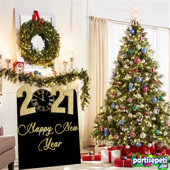 Yılbaşı Happy New Year 2021 Ayaklı Pano