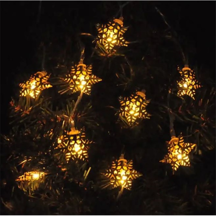 Yılbaşı Pilli Kar Tanesi Figürlü Led Işık