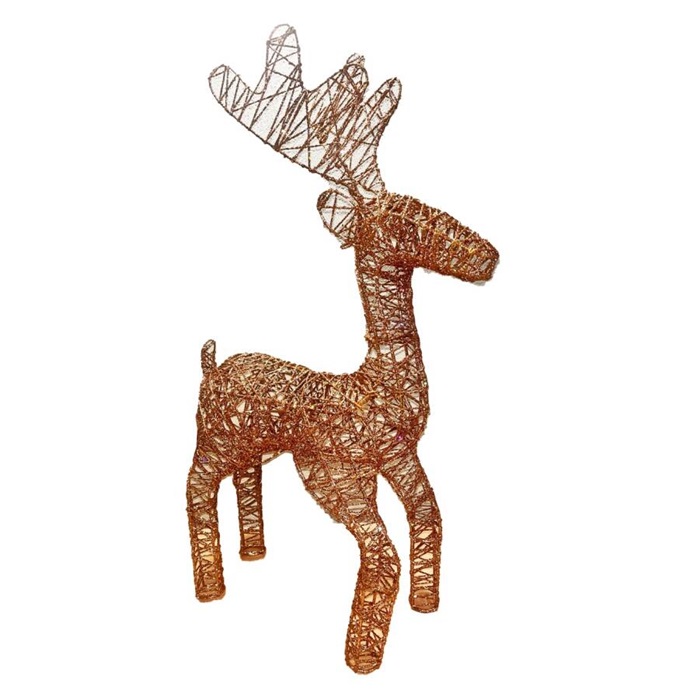 Yılbaşı Rose Gold Renkli Geyik Süs