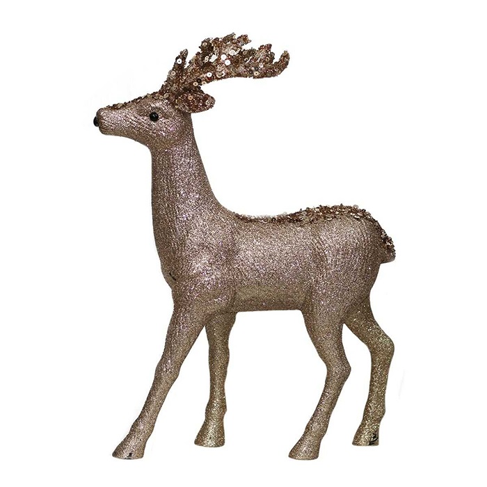 Yılbaşı Şampanya Renkli Geyik Dekoratif Süs