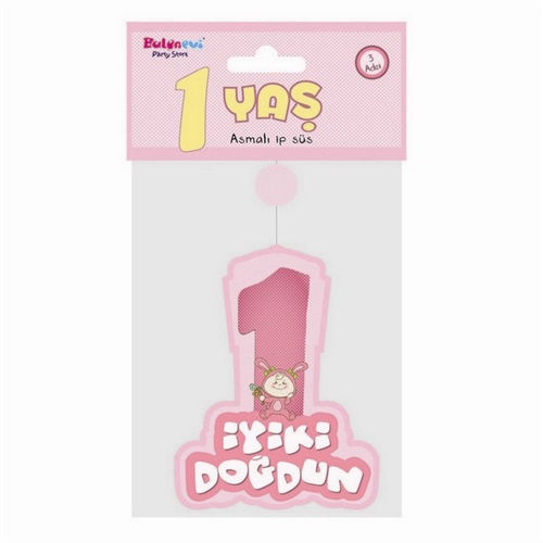 1 Yaş Temalı Kız İp Süs