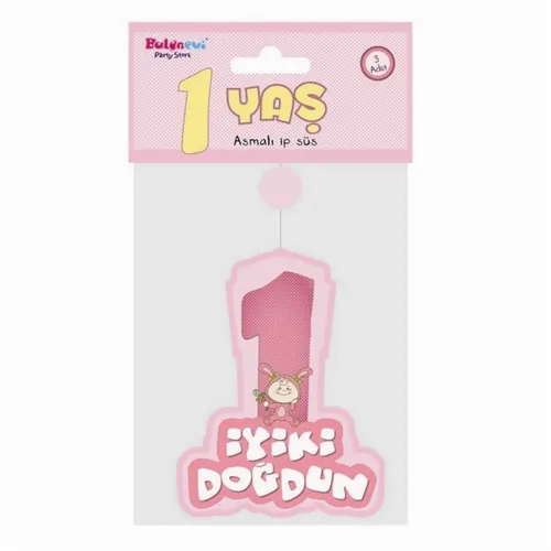 1 Yaş Temalı Kız İp Süs