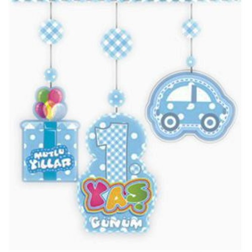 1 Yaş Temalı Erkek Asmalı İp Süs