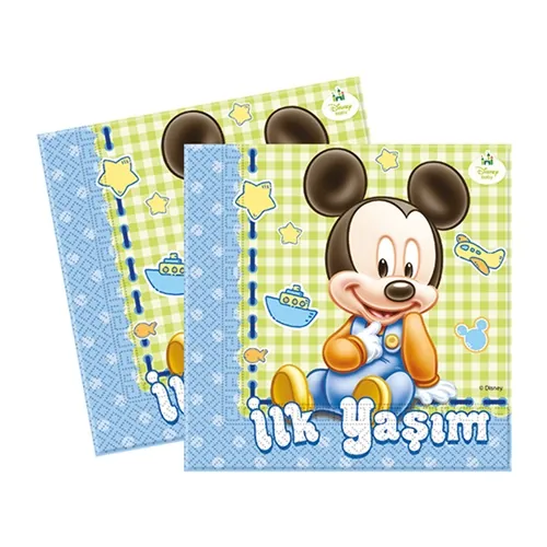 1 Yaş Temalı Baby Mickey Peçete