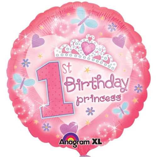 Pembe Renkli Birthday Princess Folyo Balon