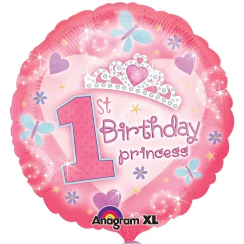 Pembe Renkli Birthday Princess Folyo Balon
