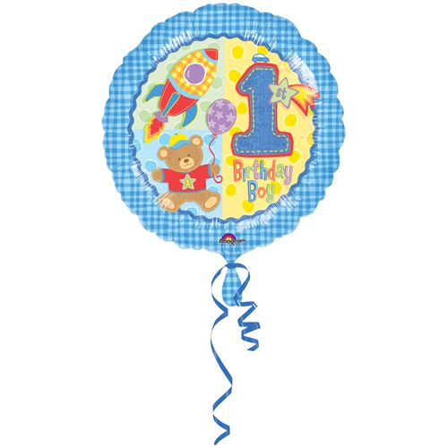 1 Yaş Temalı Erkek Folyo Balon