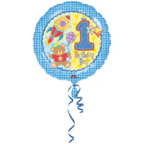 1 Yaş Temalı Erkek Folyo Balon