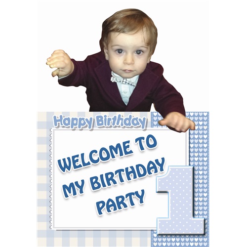 1 Yaş Temalı Kişiye Özel Ayaklı Karşılama Panosu