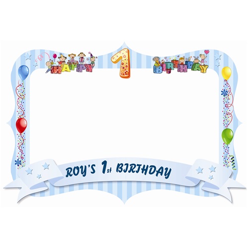 1 Yaş Temalı Kişiye Özel Hatıra Fotoğrafı Çerçevesi