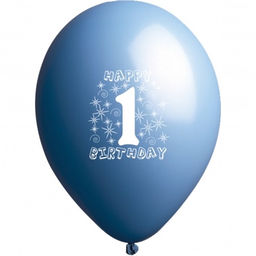 1 Yaş Temalı Mavi Balon
