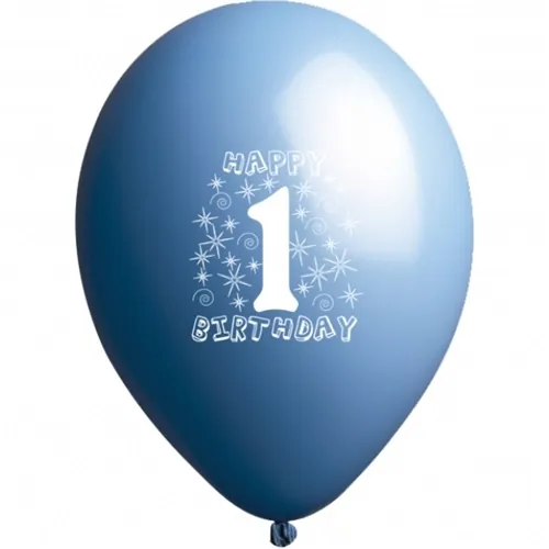 1 Yaş Temalı Mavi Balon