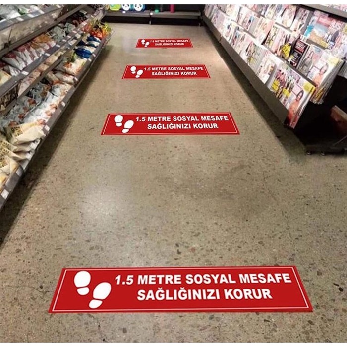 1 Metre Sosyal Mesafe Bantları 3 Adet