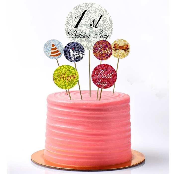 1 Yaş Birthday Party Yazılı Kürdan