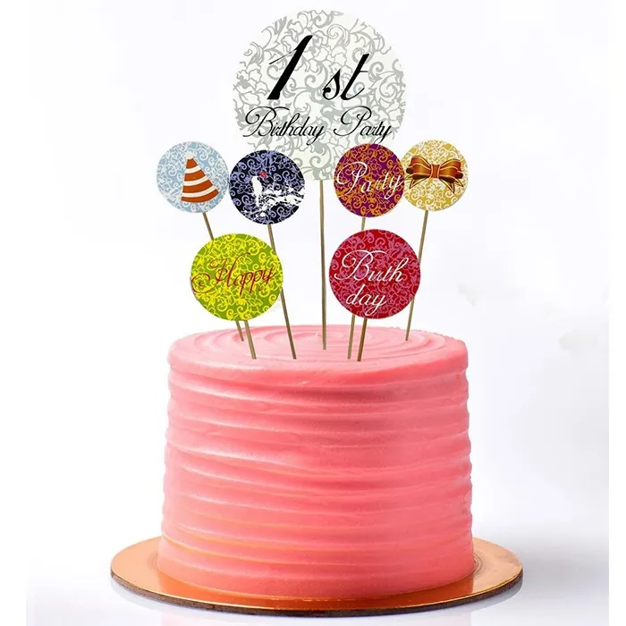 1 Yaş Birthday Party Yazılı Kürdan