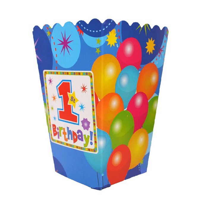 1 Yaş Doğum Günü Temalı Popcorn Kutusu