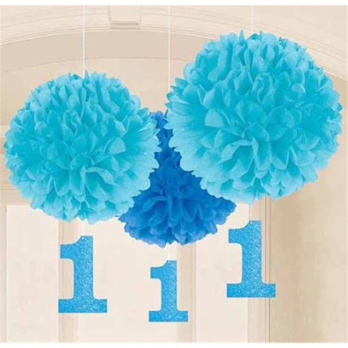 Amscan 1 Yaş Ponpon Çiçek Süs