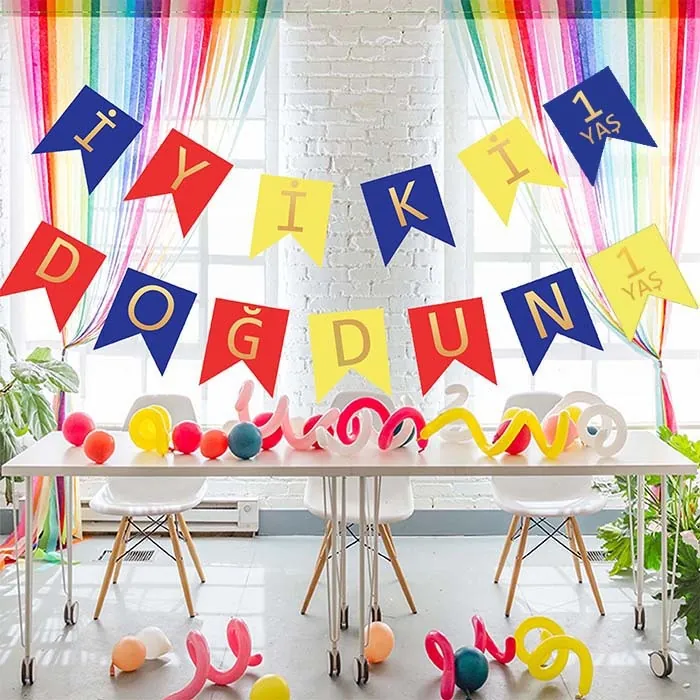 1 Yaş Renkli İyi Ki Doğdun Banner