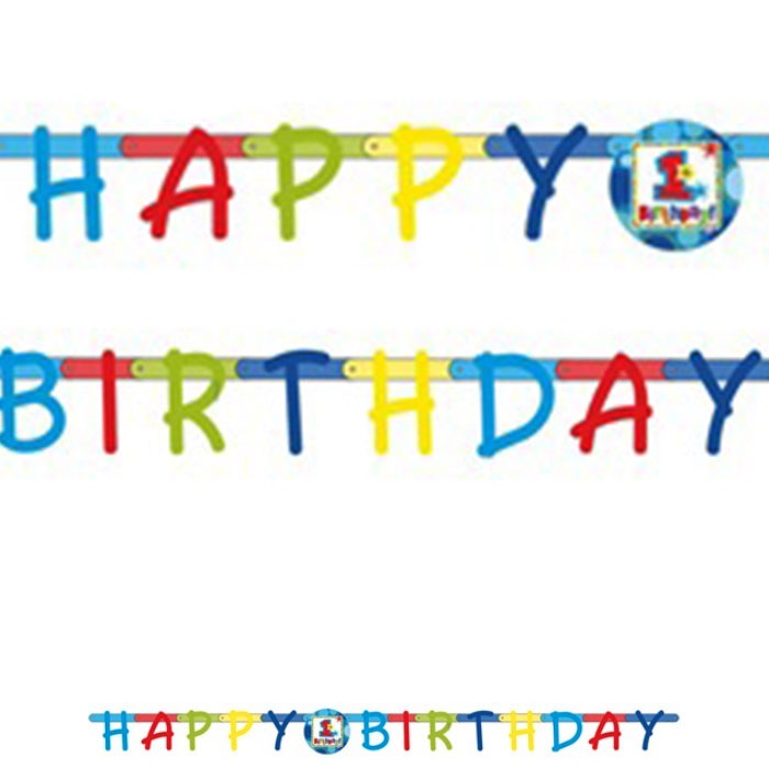 1 Yaş Yıldız Temalı Happy Birthday Yazı