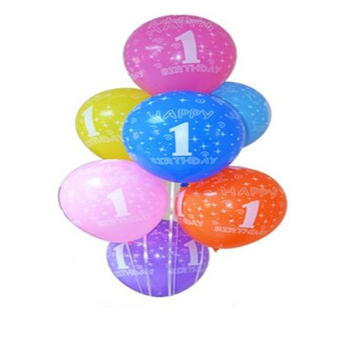 1 Yaş Karışık Renkli Latex Balon