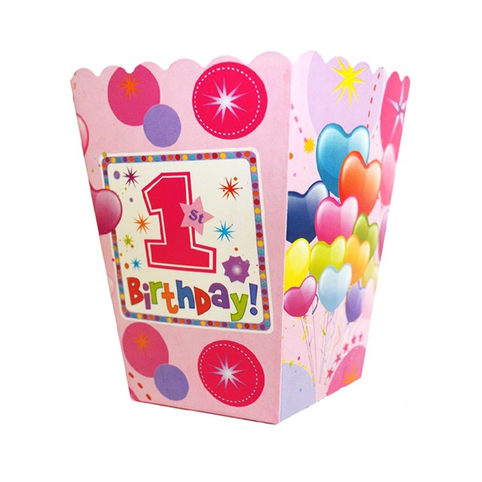 1 Yaş Baskılı Popcorn Kutusu