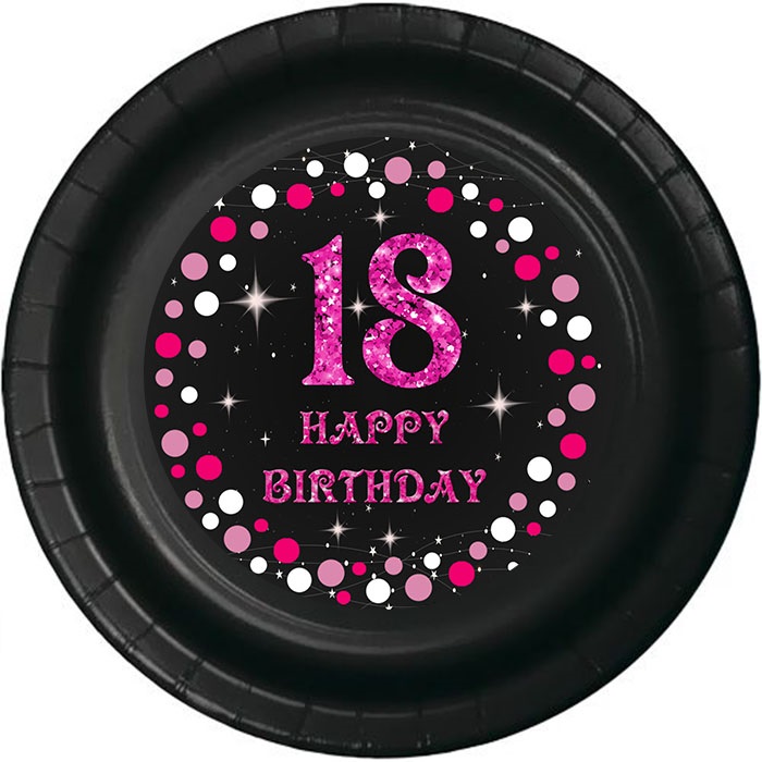 18 Yaş Fuşya Renkli Tabak