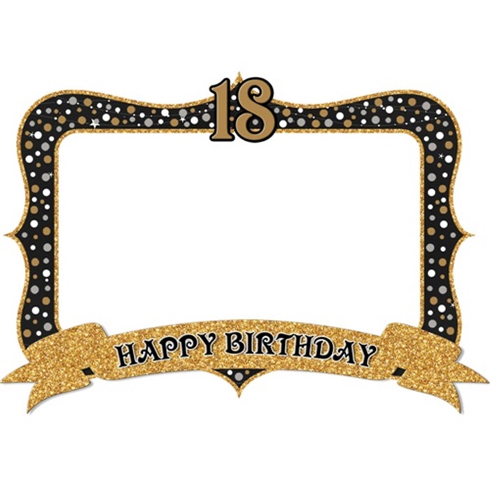 18 Yaş Gold Renkli Fotoğraf Çerçevesi