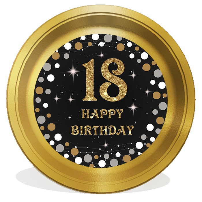 18 Yaş Gold Renkli Tabak