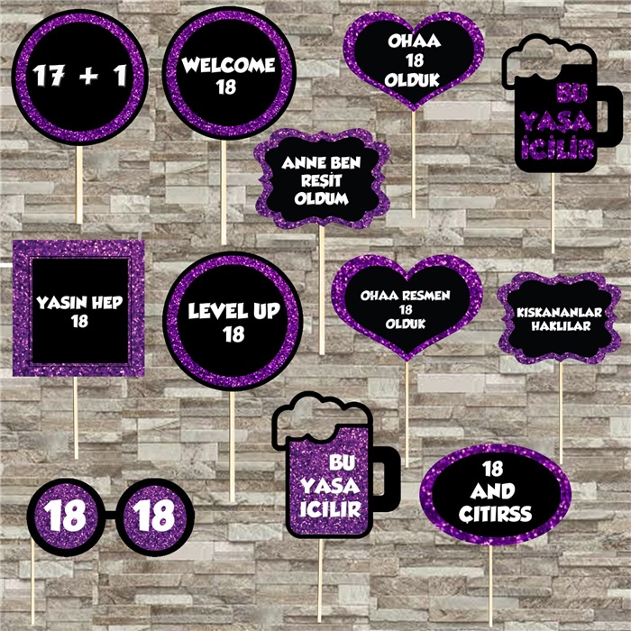 18 Yaş Baskılı Konuşma Balonu