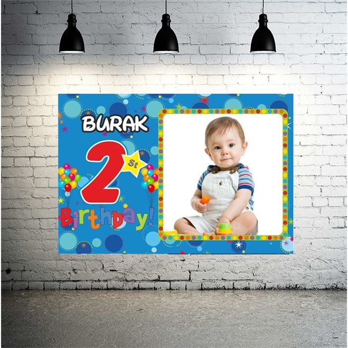 2 Yaş Erkek Afiş Kişiye Özel