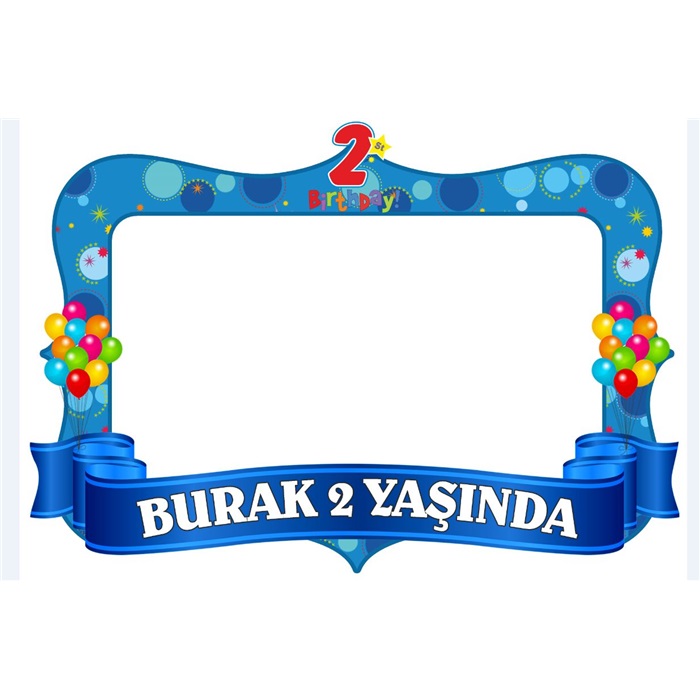 2 Yaş Erkek Hatıra Çerçevesi Kişiye Özel