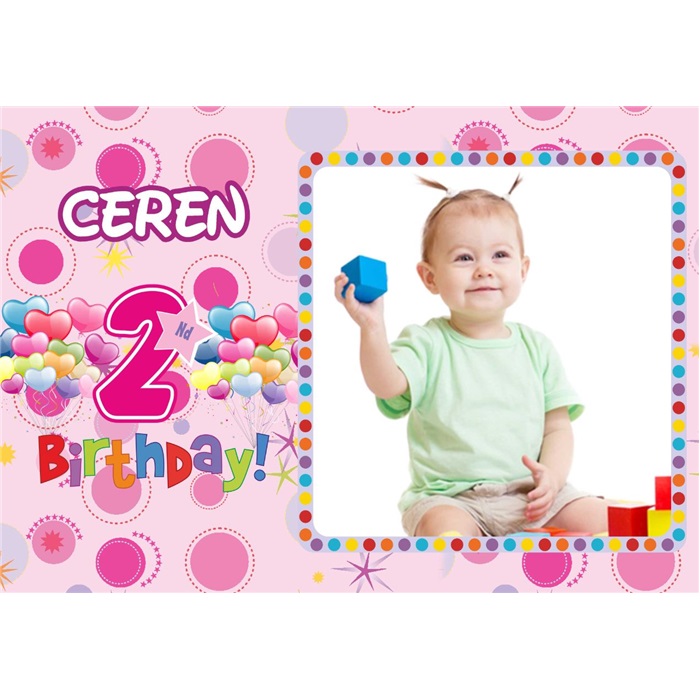 2 Yaş Kız Afiş Kişiye Özel