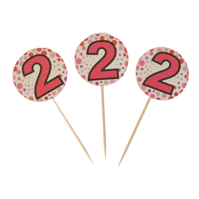 2 Yaş Temalı Pembe Kürdan