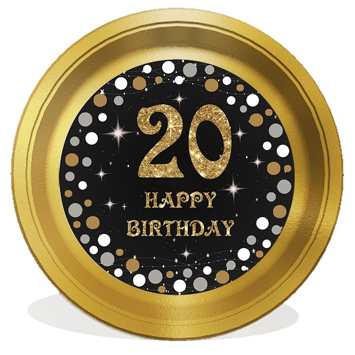 20 Yaş Gold Renkli Tabak