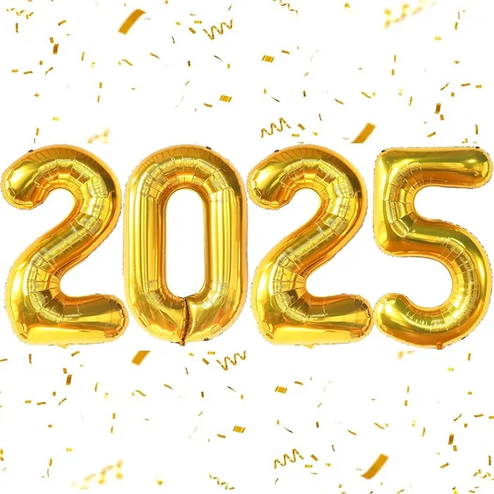 2024 Rakam Folyo Balon Altın Renkli 76 Cm