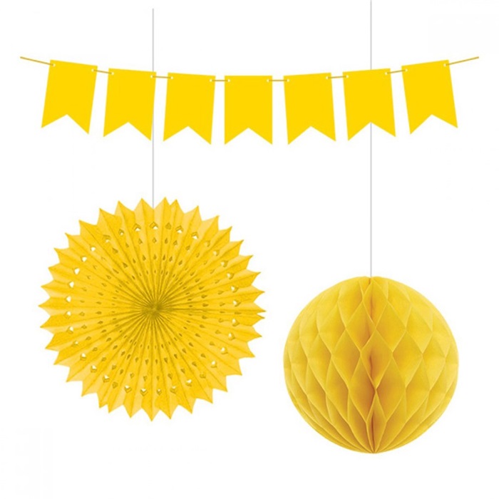 Sarı Renkli Dekorasyon Seti