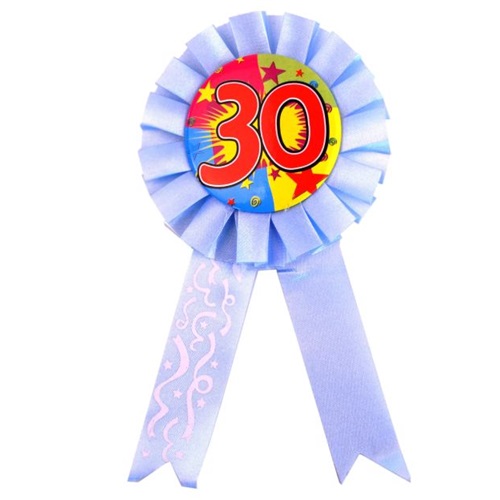 Mavi Renkli 30 Yaş Temalı Rozet