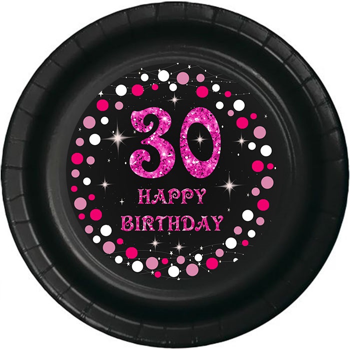 30 Yaş Fuşya Renkli Tabak