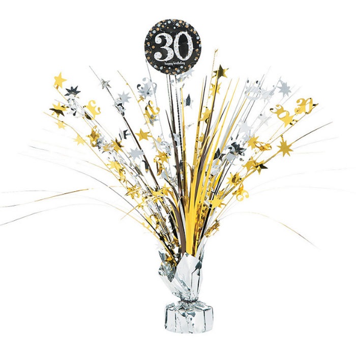 Amscan 30 Yaş Gümüş Parti Masa Süsü