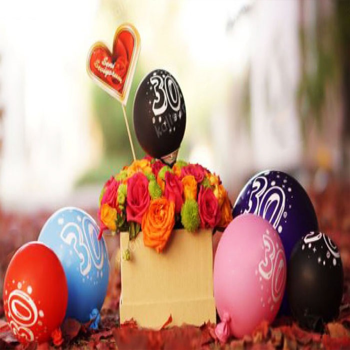 30 Yaş Renkli Balon